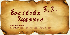 Bosiljka Kuzović vizit kartica